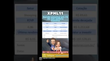 ✅ XMPL COMO CONSEGUIR RENDA PASSIVA DE UM SALÁRIO MÍNIMO